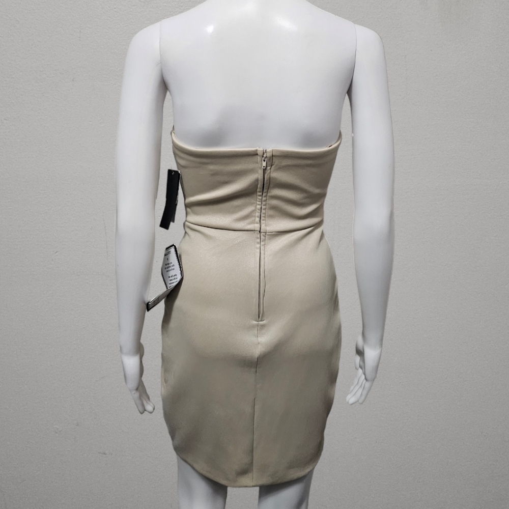 City Studio Champaigne Strapless Wrap Skirt Strapless Dress Size 1 - Picture 5 of 9